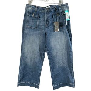 NWT Studio Blue Wide Leg Denim Pants Size 16